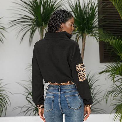 Drawn To You Drawstring Cropped Sweatshirt