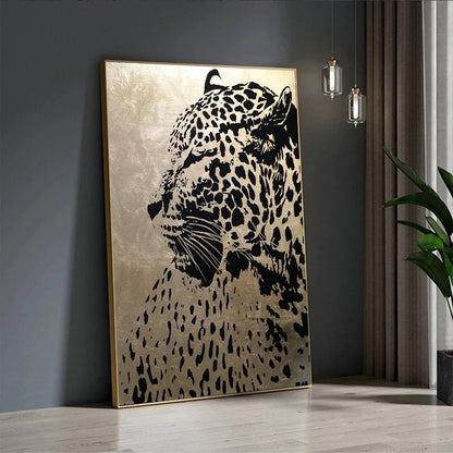 Ink of the Panther Abstract Canvas Wall Art