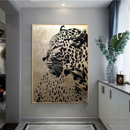 Ink of the Panther Abstract Canvas Wall Art