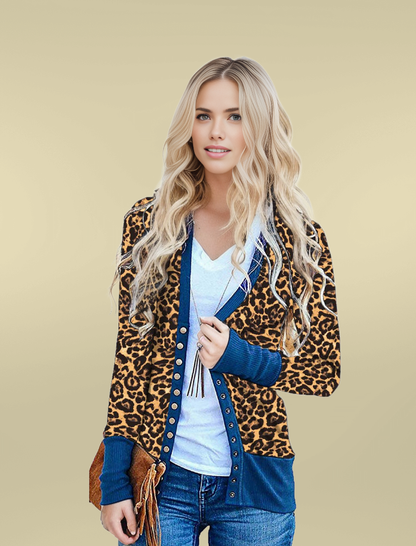 Colorburst Leopard Print Cardigan