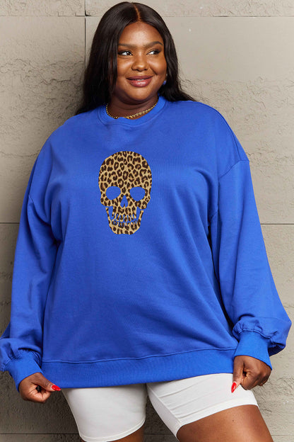 Simply Love Full Size Drop Shoulder Graphic Sweatshirt