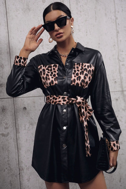 Fierce & Fab Leopard Trench Coat