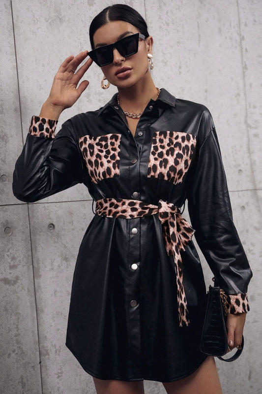 Fierce & Fab Leopard Trench Coat