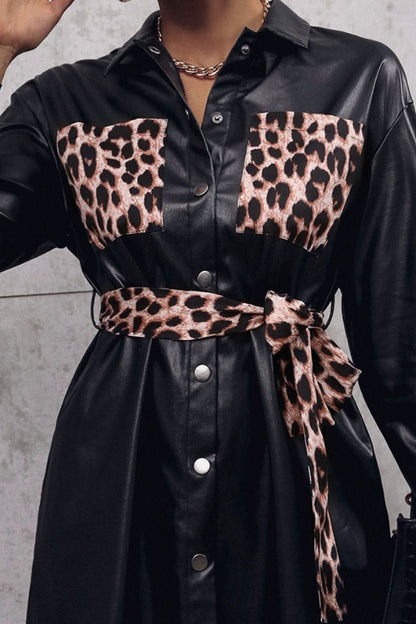 Fierce & Fab Leopard Trench Coat