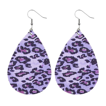 Loren Faux Leather Teardrop Earrings In Color