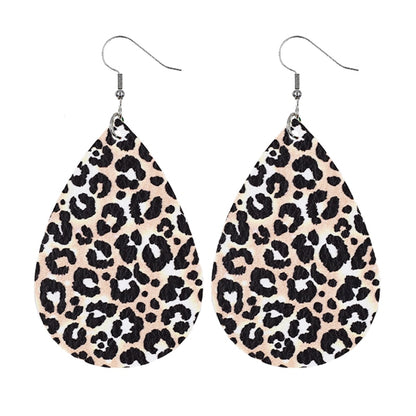 The Loren Faux Leather Teardrop Earrings