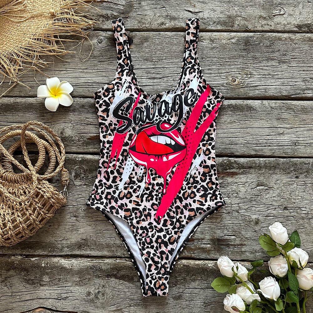 The Leopards Kiss One Piece Swimsuit