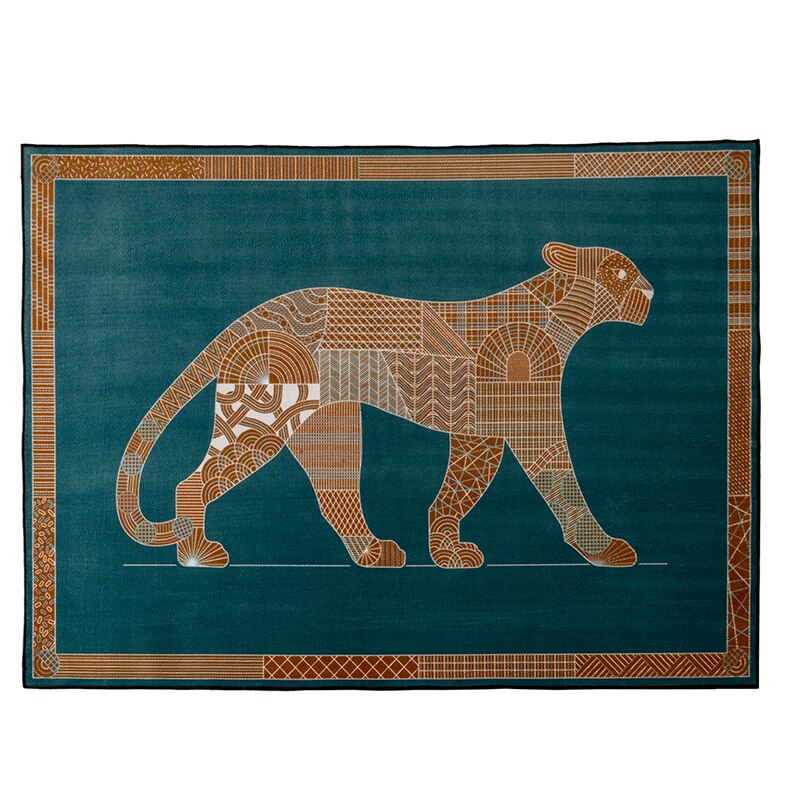 Leopard Elegance Abstract Area Rug