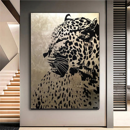 Ink of the Panther Abstract Canvas Wall Art