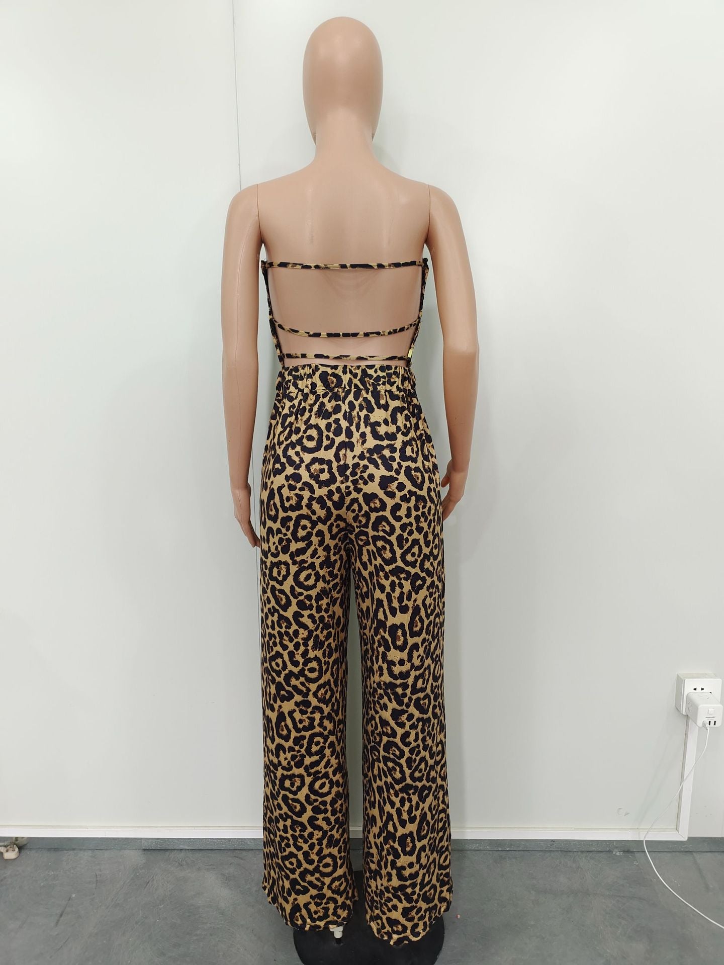 The Mara Backless Leopard Jumpsuit