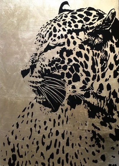 Ink of the Panther Abstract Canvas Wall Art