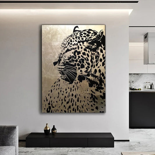 Ink of the Panther Abstract Canvas Wall Art