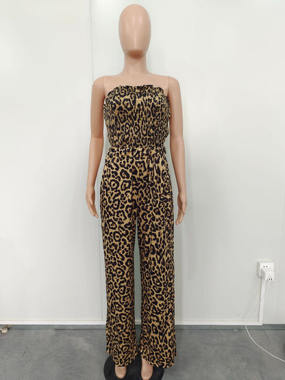 The Mara Backless Leopard Jumpsuit