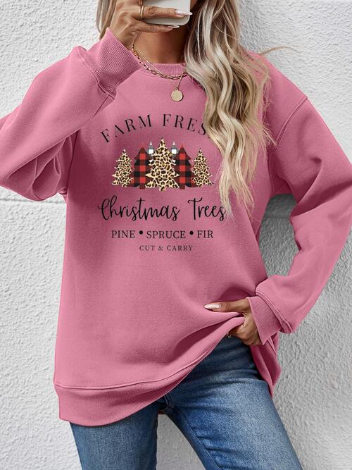 Farm Fresh Christmas Trees Long Sleeve Sweatshirt