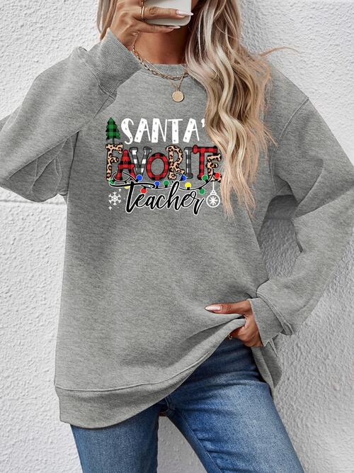 Santa's Favorite Teacher Sweatshirt