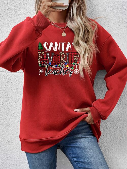 Santa's Favorite Teacher Sweatshirt