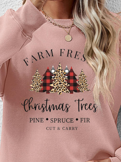 Farm Fresh Christmas Trees Long Sleeve Sweatshirt