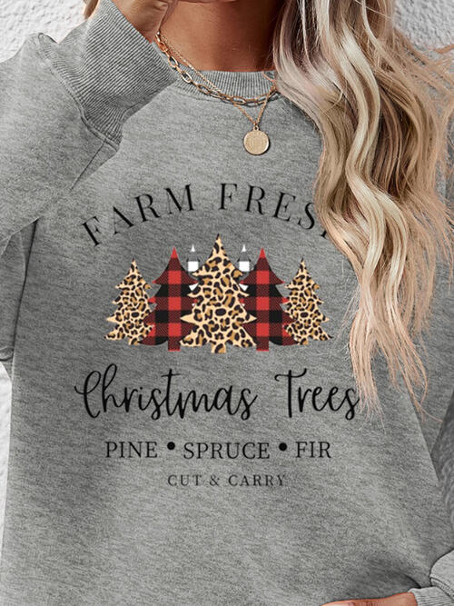 Farm Fresh Christmas Trees Long Sleeve Sweatshirt