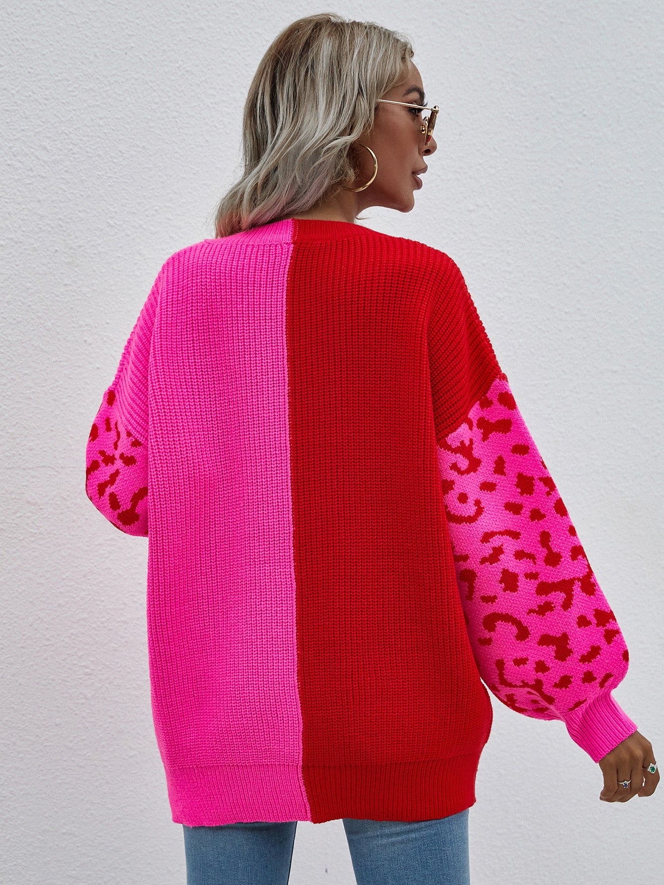 Leopard Sleeve Sweater