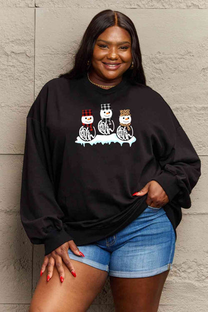 The Three Snowmen Graphic Sweatshirt