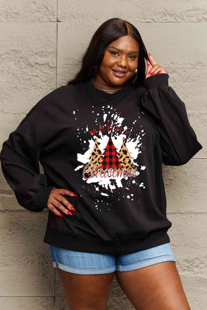 Holiday Burst MERRY CHRISTMAS Graphic Sweatshirt