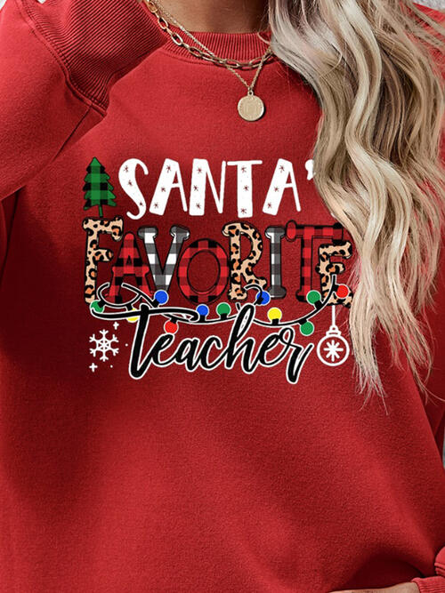 Santa's Favorite Teacher Sweatshirt