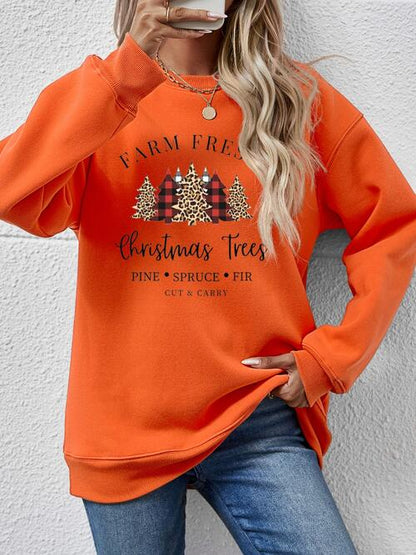 Farm Fresh Christmas Trees Long Sleeve Sweatshirt