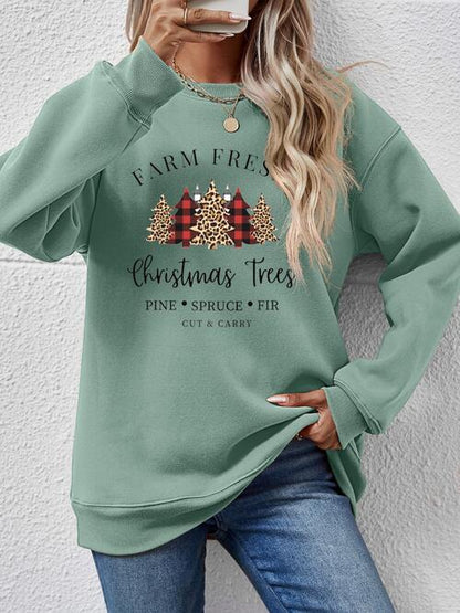 Farm Fresh Christmas Trees Long Sleeve Sweatshirt