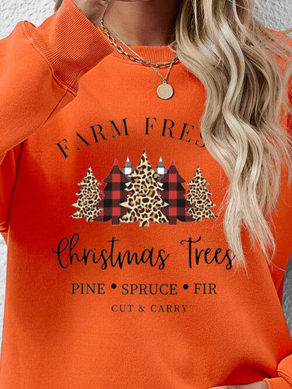 Farm Fresh Christmas Trees Long Sleeve Sweatshirt