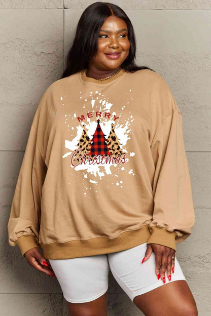 Holiday Burst MERRY CHRISTMAS Graphic Sweatshirt