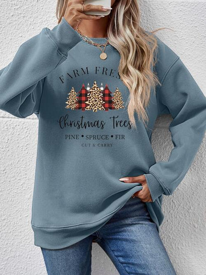 Farm Fresh Christmas Trees Long Sleeve Sweatshirt