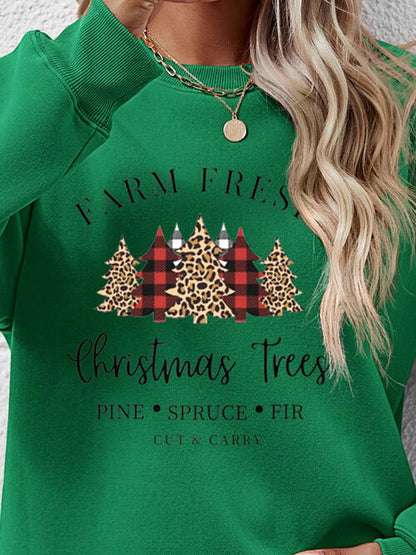 Farm Fresh Christmas Trees Long Sleeve Sweatshirt