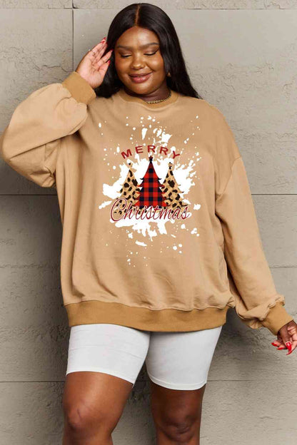 Holiday Burst MERRY CHRISTMAS Graphic Sweatshirt