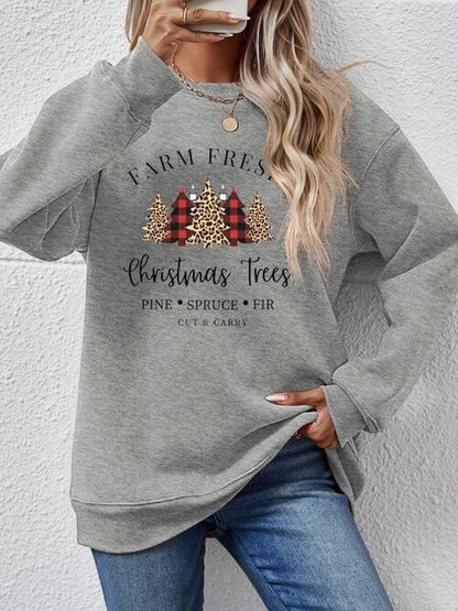 Farm Fresh Christmas Trees Long Sleeve Sweatshirt