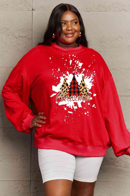 Holiday Burst MERRY CHRISTMAS Graphic Sweatshirt