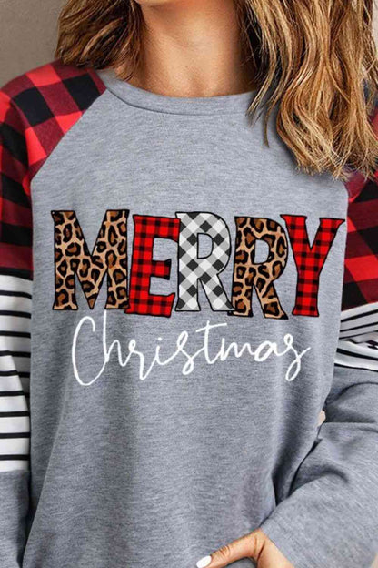 Safari Checkmate MERRY CHRISTMAS Graphic Sweatshirt