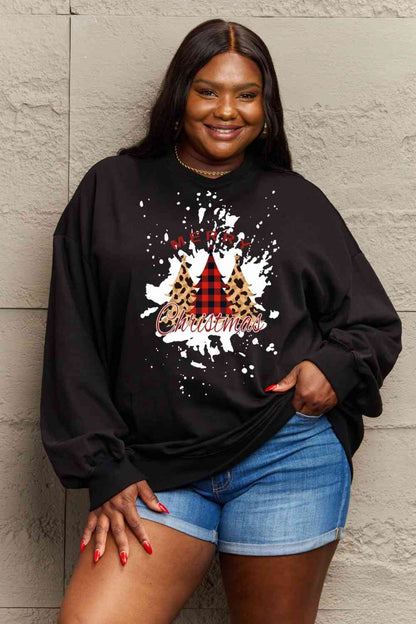 Holiday Burst MERRY CHRISTMAS Graphic Sweatshirt