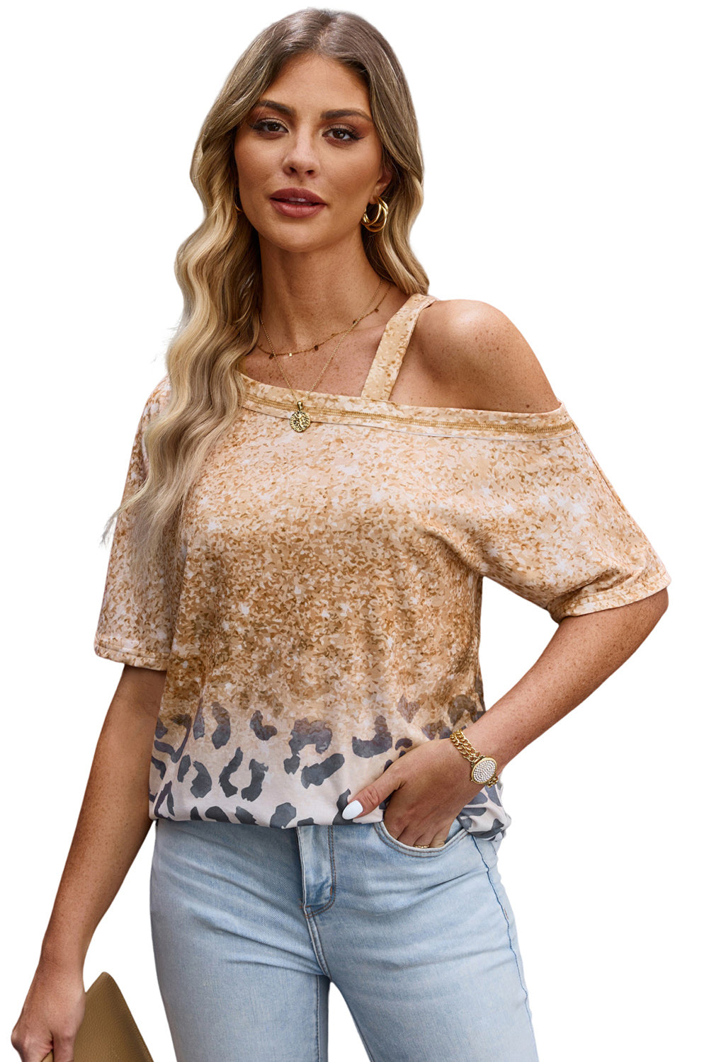 The Tara Asymmetrical Cold Shoulder Blouse