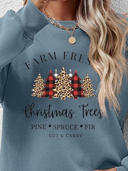 Farm Fresh Christmas Trees Long Sleeve Sweatshirt